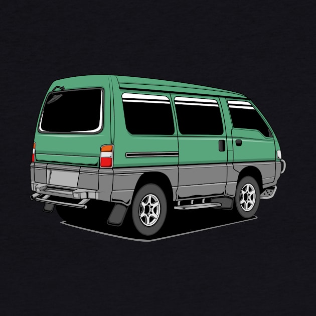 Jdm green delica back classic by R.autoart